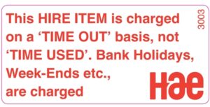 3003 Item Charged on a "Time Out" Basis