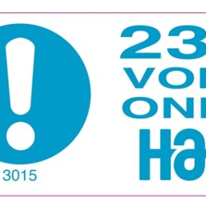 3015 Warning 230v only