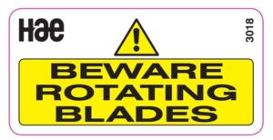 3018 Beware rotating blades