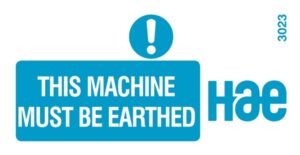3023 Machine must be earthed