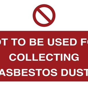 3026 Not to be used for collecting asbestos dust