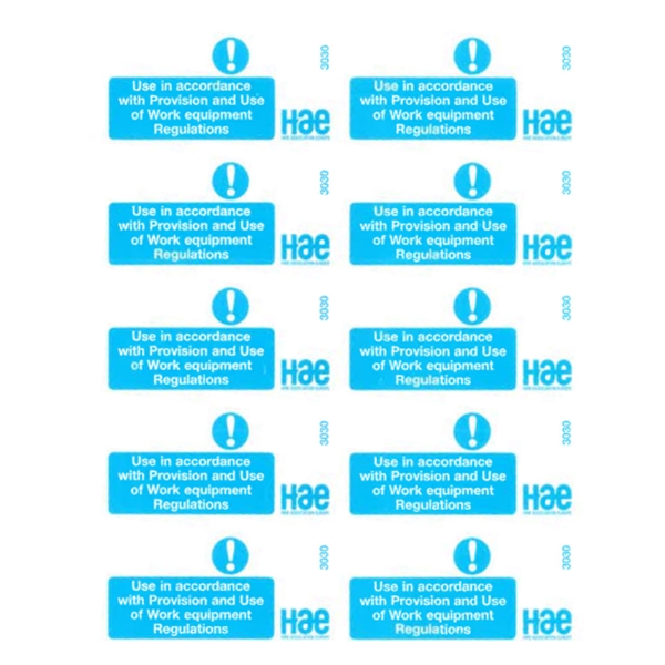 3030 Use in accordance with PUWER regs