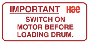 3038 Switch on motor before loading drum