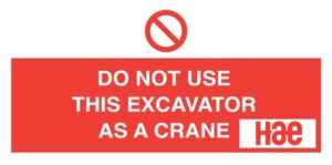 3039 Do not use excavator as crane