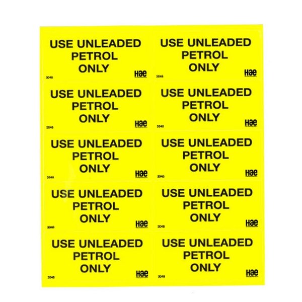 3048 Use unleaded petrol only