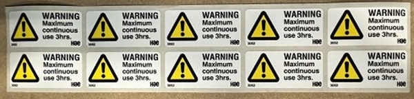 3052 Maximum Use 3 Hours