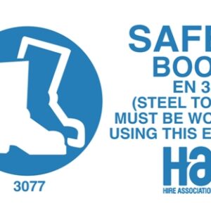 3077 Safety boots must be worn