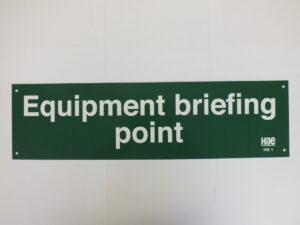HS01 Equipment briefing point sign