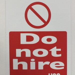 HS07 Do not hire tags