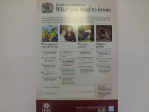HSE1 A2 Health and safety law poster