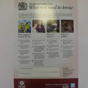 HSE1 A2 Health and safety law poster