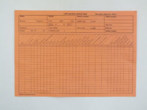 RC07 LPG equipment service record cards