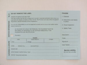 SL41 Catering and Leisure Servicing Tags