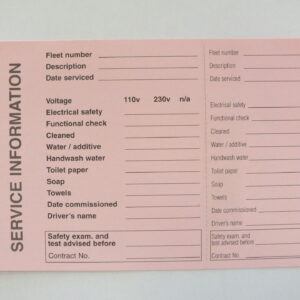 SL51 Portable Sanitation Servicing Tags