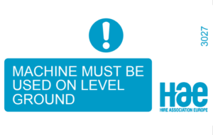 3027 Use on level ground