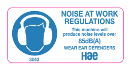 3043 Ear Protectors must be worn
