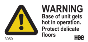 3050 Base of Unit Gets Hot- Protect Delicate Floors