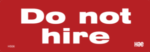 HS06 Do Not Hire Sign