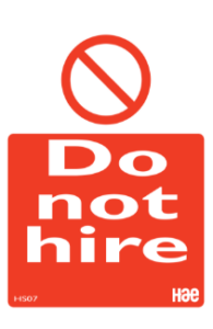 HS07 Do not hire tags