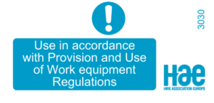 3030 Use in accordance with PUWER regs